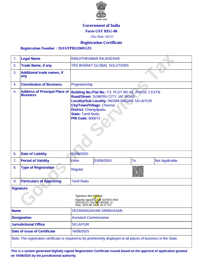 GST certificate